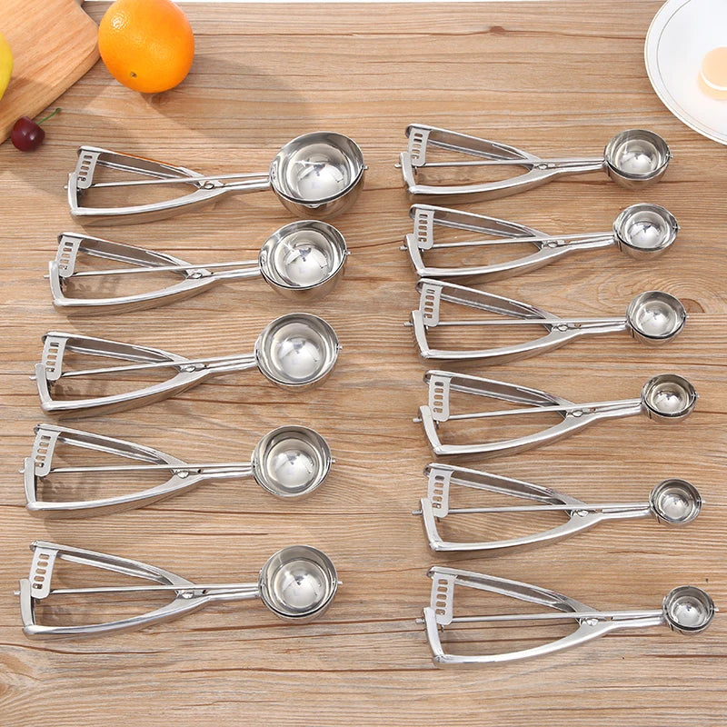 Sliver Mini Ice Cream Scoop Scooper Freezer for Ice Cream Cookies Scoop