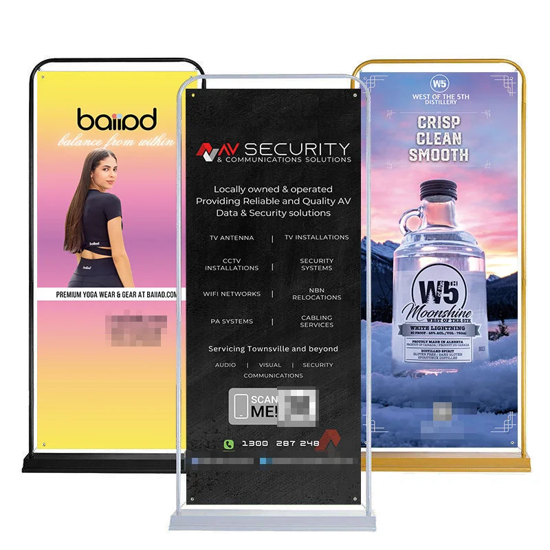 Custom Economical Portable Roll up Display Advertising Banner Stand Manufactured for Convenience