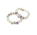 Natural Fluorite Stone Elastic Thread Beads Rings Handmade Jewelry SR007