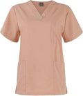 Elegant Women's Hospital Uniform Scrubs Set V-Neck Stretch Tops & Jogger Pant Stylish Uniform