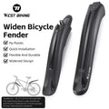 WEST BIKING Widen Arc Streamline Bike Stain-proof Mudguard Set Bicycle MTB Cycling Folding Thicken Tire Fender