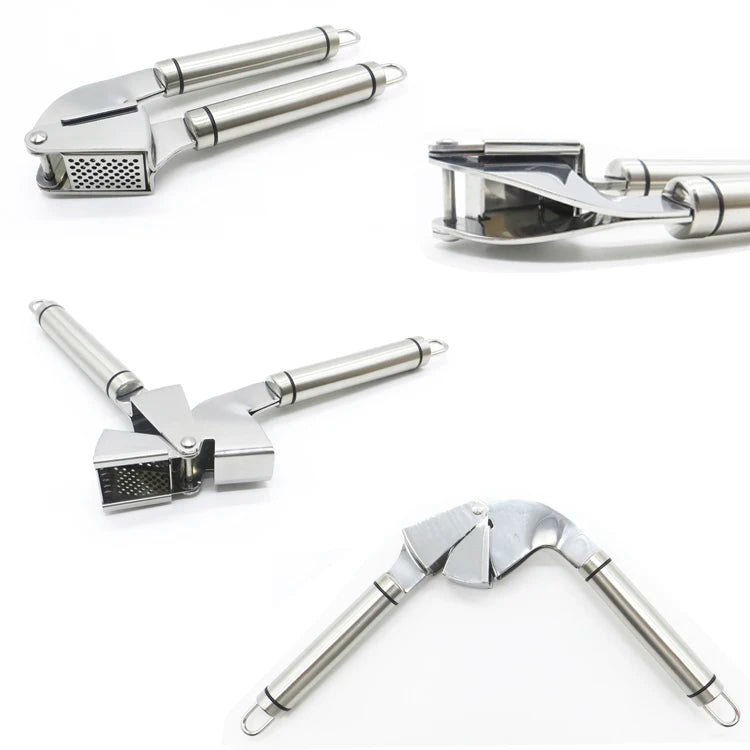 Large Capacity Premium 304 Stainless Steel Garlic Tools Handheld Garlic Press