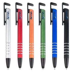 Promotional 3 in 1 Aluminum Stylus Mobile Phone Stand Metal Ball Pen MSD003 Promotional Gifts Stylus I-Stand Metal Ball Pen