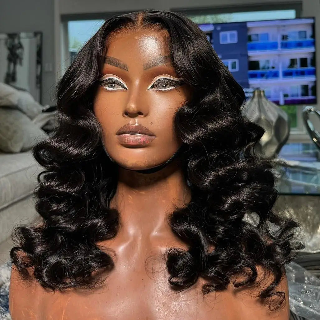 Natural Black 13*6 hd Loose Wave Lace Front Wig Brazilian 13*4 Remy Hair HD Lace Frontal Human Hair Wigs for Women Brown Wig