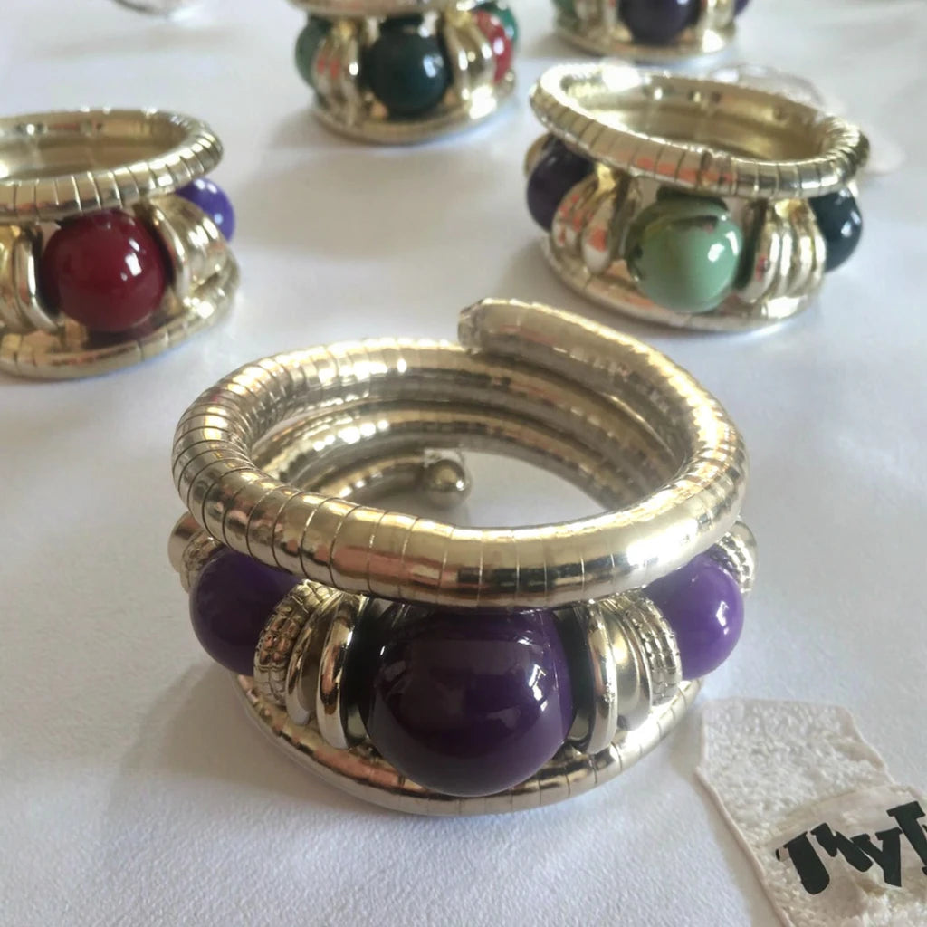 Vintage Custom European American Punk Bracelets Bangle Adjustable Alloy Gold Silver Unisex Fashion Jewelry Bracelets Bangles