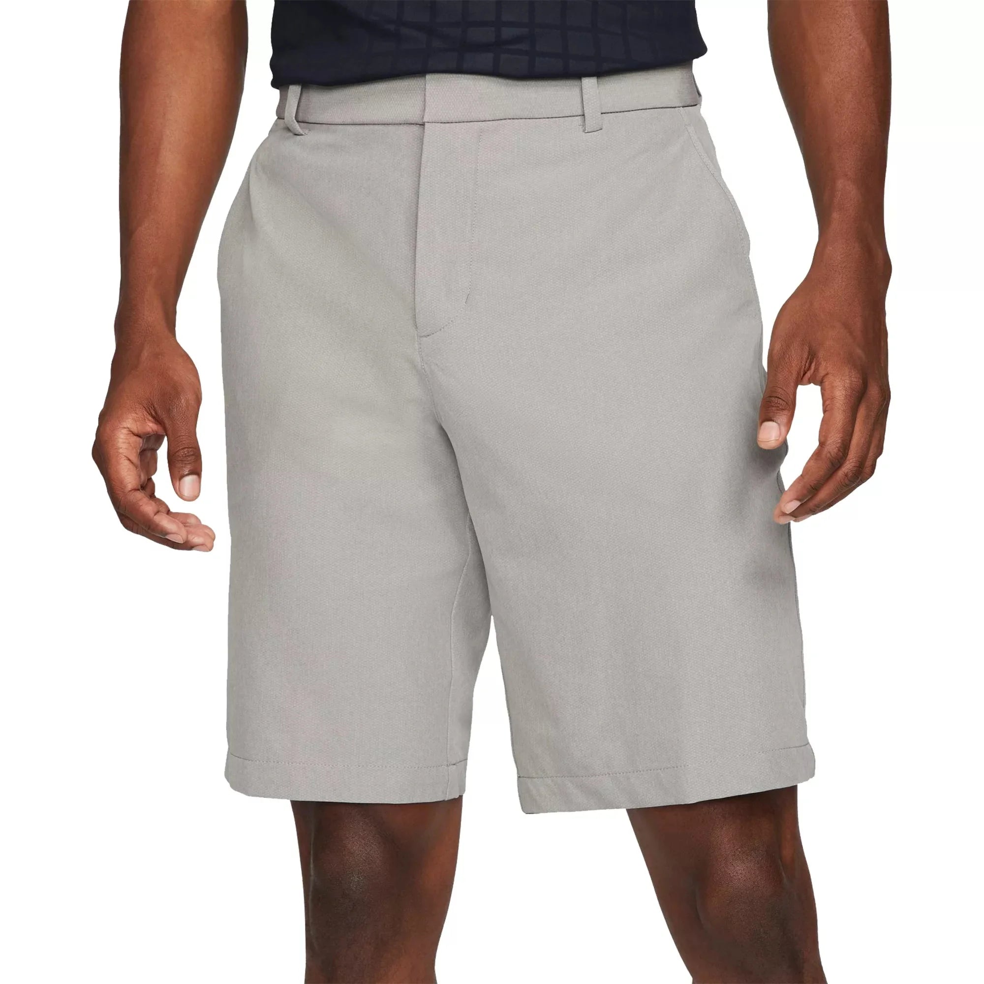 New Arrival Men's Stand Fit Hybrid 10.5'' Golf Shorts Snap-button Closure Zip Fly Plain Shorts