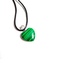 Crystal Crafts HY Natural Crystal Heart Shape Necklace Malachite Heart  Pendant Gemstone Pendant for women