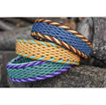 Custom 550lb Luxury Designer Thick Heavy Duty Clip on Paracord Dog Collar with Metal Buckle