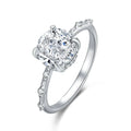 Dylam Princess Cut Cubic Zirconia 925 Sterling Silver Ring Rhodium Plated Wedding Engagement Anniversary Solitaire Diamond Rings