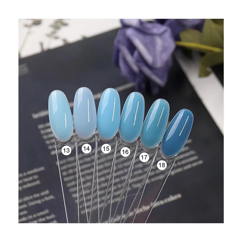 Nail Supplies Profesional Milky Rubber Base Coat Gel Nail Polish Non-Toxic Scentless Camouflage Color Ruber Base 15Ml