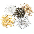 500pcs 1.5 2.0mm Gold Silver Color Tube Crimp End Beads Stopper Spacer Beads for DIY Necklace Jewelry Making Findings Supplies