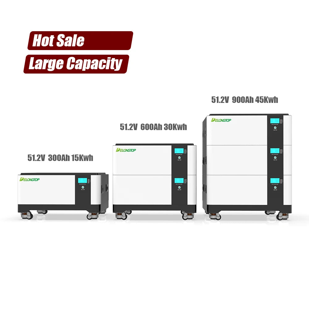 IEC62619 Stackable New BYD CATLarge Capacity 51.2V 15KWH Lifepo4 Battery Pack Solar Energy Storage Battery for Hybrid Inverter