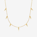 VIANRLA Sterling Silver 925 Chain Zirconia Necklace Fashion Jewelry Geometric Shape Pendant Gold Plated Necklace Handmade