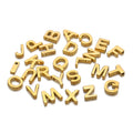 10pcs Stainless Steel Gold Color Letters Hole Beads for DIY Jewelry Bracelet Making Necklace Findings Accessories