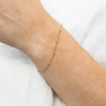 Ivanda 14k Gold-plated Beaded Chain Links Bracelets Stainless Steel DIY Multi-layer Bracelet Jewelry for Women