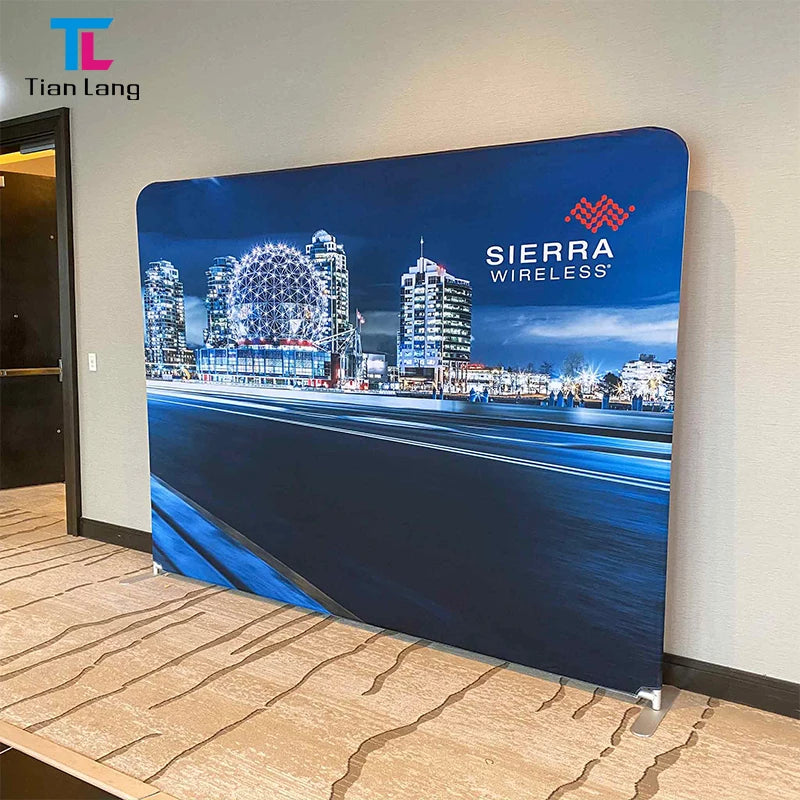 Tian Lang 10ft Straight Fabric Tube Advertising Tension Fabric Photo Booth Backdrop Display and Event Stand