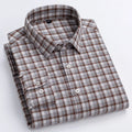 Fall/winter New Cotton Brushed Men's Shirts Soft Casual Long-sleeved Plaid Shirt Factory Direct Supply a Variety of Plaid Shirts
