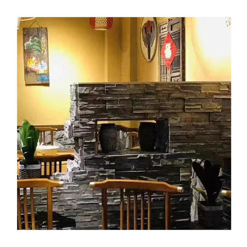 Justone Modern-Design Fluted Stone Veneer Exterior Wall Cladding Fireproof Lightweight Flexible Quartz Slab Tiles New Material