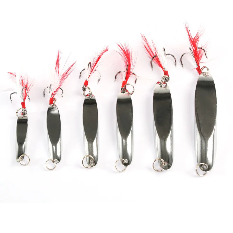 WLW07 Fishing Lure Metal Spinner Spoon Lures Trout Hard Bait Sequins Paillette Artificial Baits Spinnerbait Fish Tools