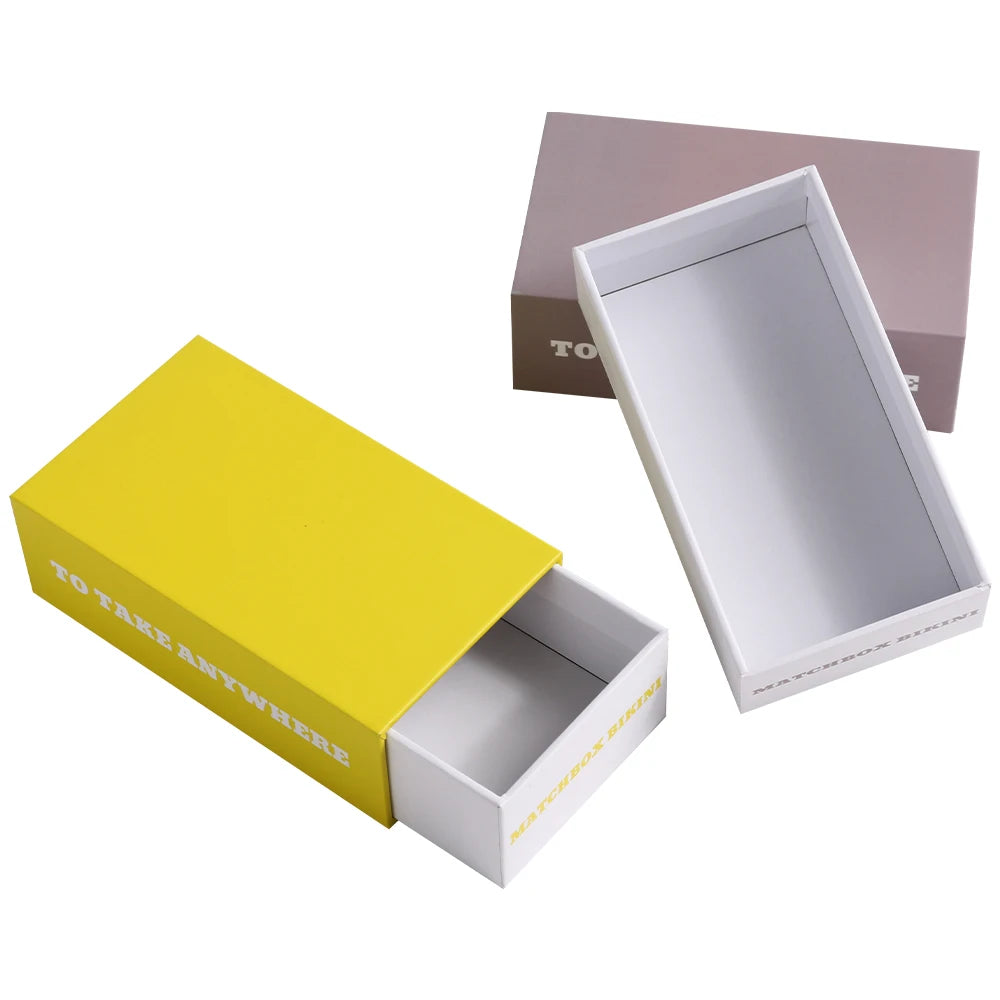 Quality pink Jewelry Drawer Box Drawer Jewelry Box Packaging for Earring/necklace Sliding Drawer Rigid Box with Ribbon Handle