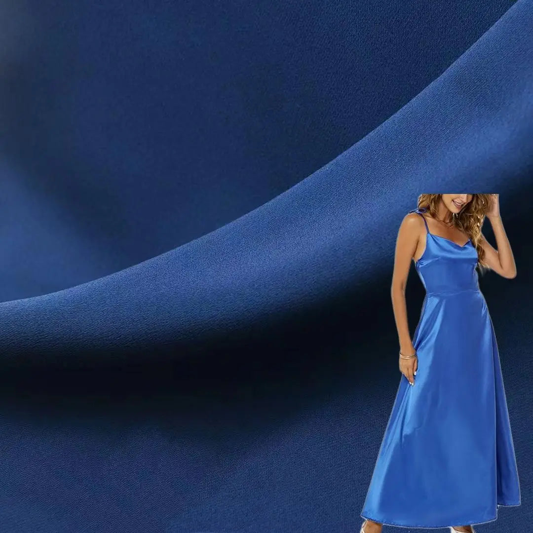 100 Polyester Crepe Acetate Satin Fabric Custom Crystal Style Chiffon for Girls' Dresses Printed Patterned Material