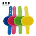 Rubber Dog Hair Grooming Massage Bath Brush Pet Bath Glove Cat Shampoo Showering Comb With Adjustable Ring