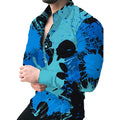 Men's Casual Long Sleeve Stretch Dress Shirt Anti-Wrinkle Retro Vintage Floral Buttoned Shirt Breathable Floral Regular Spring