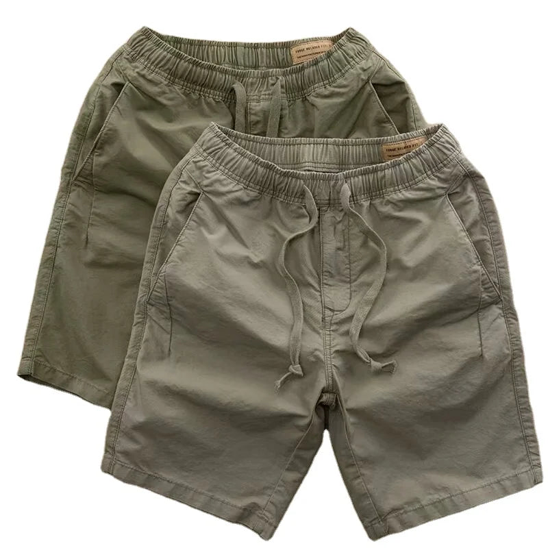 MOTE-MH116 Summer New Design Solid Color Men Shorts Classic Leisure Loose Cotton Shorts Sobriety Overalls Shorts Wholesale