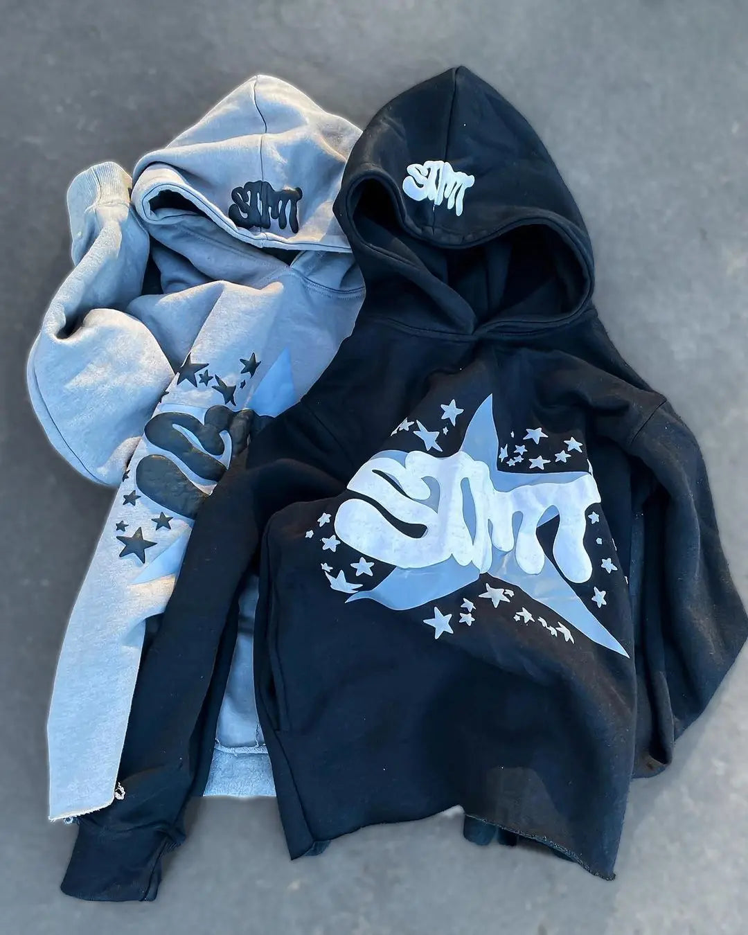 Streetwear Oversized 100% Cotton French Terry No Pocket Heavyweight No String Boxy Fit Raw Hem Crop 3D Puff Printing Hoodies Men