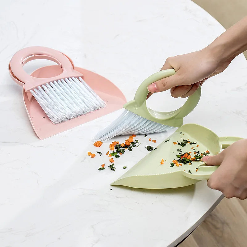 Mini Computer Keyboard Cleaning Brush Whisk Broom Dustpan Set for Office