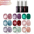 HONEY GIRL New Color Porcelain Holographic Nail Art Magnetic Cat Eye Collection Gel Polish 15ml Magnetic Cat Eye Gel OEM