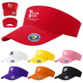 Wholesale Custom Design logo Sun Sports Cycling Cotton Plain Visor Top Empty Hat Outdoor Tennis Golf Adjustable Sun Visors Cap