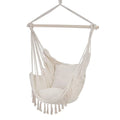 GodsWord Hammock Swing Chair With Macrame Cotton Canvas Adult Hammock Chair for Garden Patio Outdoor Comfortable Hammock Seats
