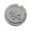 Promotion Gift Bulk Custom Logo Table Purse Hook Cloth Purse Hanger Folding 3D Bag Hook Hanger for Lady