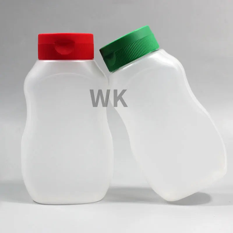 250g 300g 400g Transparent PET Honey Bottle Jar Reusable Plastic Oil Jar Plastic Squeeze Sauce Bottle