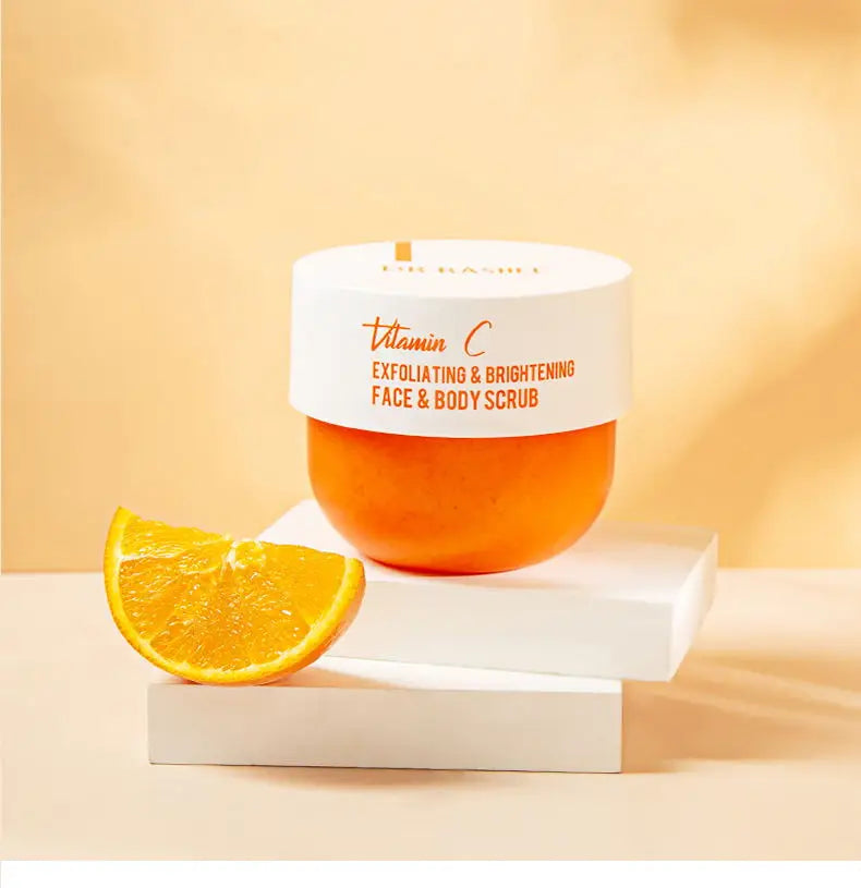 Private Label Nourishing Skin Whitening Body Scrub Exfoliating Brightening Vitamin C Face Body Scrub