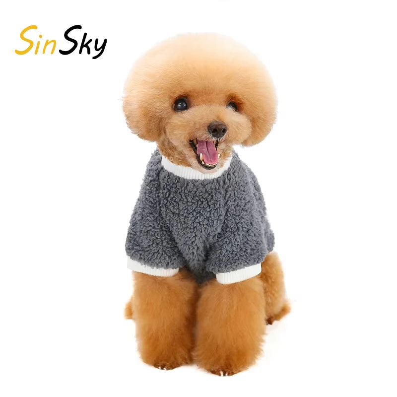 SinSky Pet Apparel Dog Coat Sweater Dog Clothes Luxury Winter Keep Warm Cute Winter Pet Dog Clothes