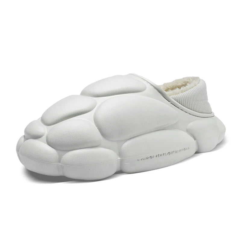 New Arrival Winter Couple Slippers Home Use Warm Lightweight Waterproof Cushioning Cotton Lining Detachable Design Unisex