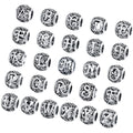 Fashion 925 Sterling Silver Vintage A-Z 26 Letters Beads Fit Original Charm Bracelet Pendant for Women Jewelry DIY SCC1444