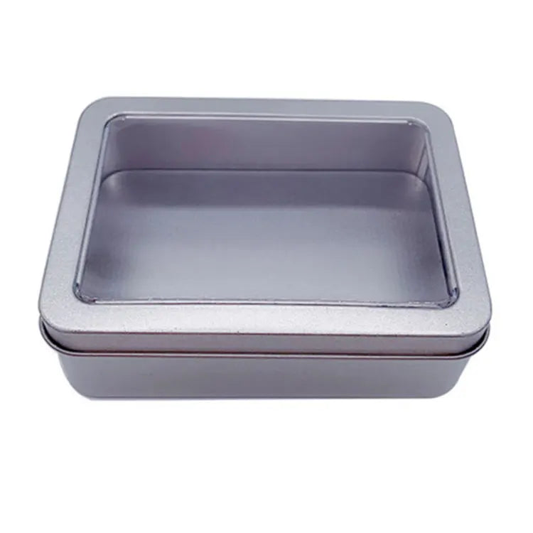 Tinned Square Tea Tin Box Metal Jewelry Gift Can Packaging for Cookies Wholesale Custom Packing Tinplate Tin Box