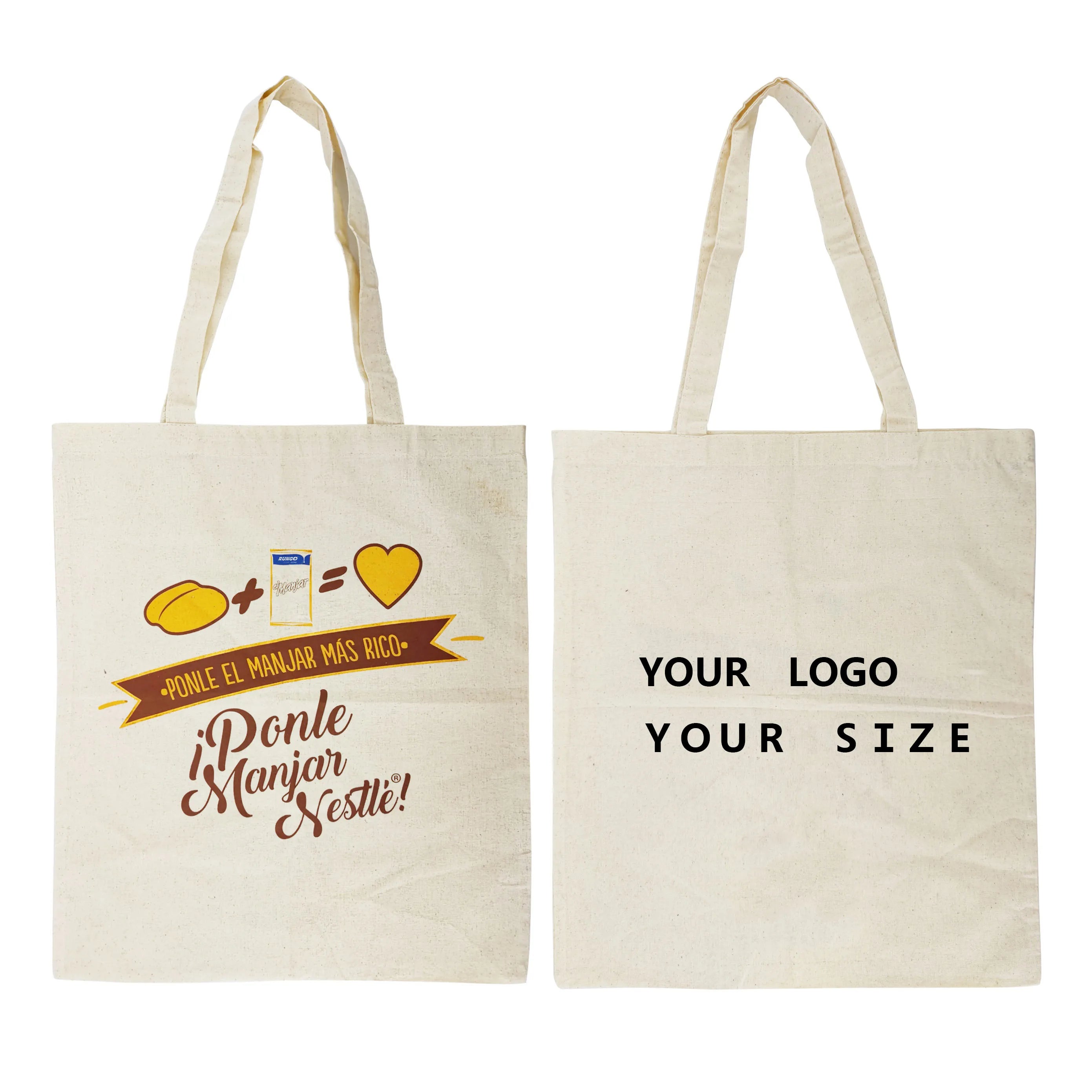 Factory Wholesale Eco Organic Cotton Canvas Tote Shopping Bags Custom Printed Logo Letter Pattern Custom Printed Cotton Bags