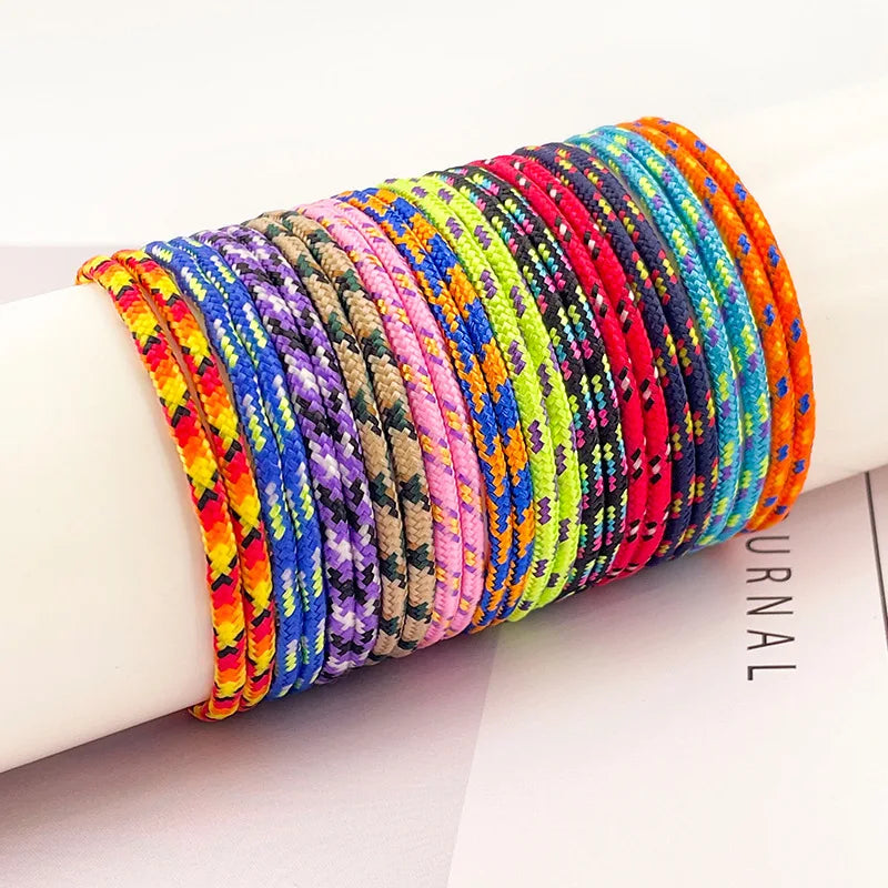 12 Colors Nautical Braided Rope String Surfer Bracelet Handmade Adjustable Nylon Rope Bracelet for Men Women Summer Jewelry Gift