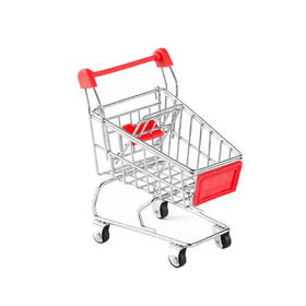 135*95*140 Middle Children's Shopping Cart Toy Cart Storage Basket Stainless Steel Supermarket Trolley Shape Toy