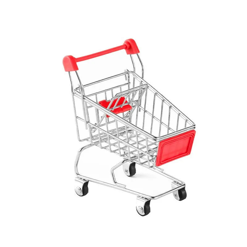 135*95*140 Middle Children's Shopping Cart Toy Cart Storage Basket Stainless Steel Supermarket Trolley Shape Toy