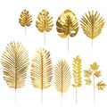 L06219 Wedding Decoration Real Touch Artificial Leaf Artificial Turtle Leaf Golden Palm Leaves