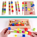 2025 New Hottest Preschool Kids Wooden Beaded Game For Threading