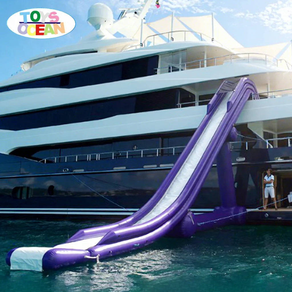 Customized Outdoor Large Adult Slide Water Inflatable Yacht Slide Floating Slide for Sale
