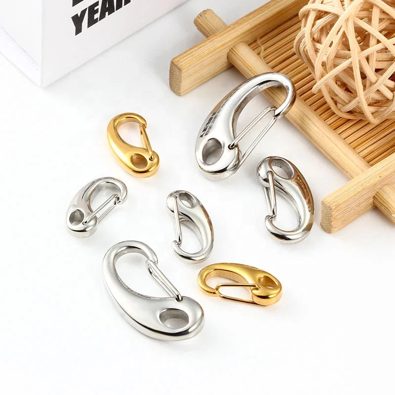 Stainless Steel Clasps Gold Plated Shrimp Clasp Jewelry Findings Components for DIY Jewelry Making