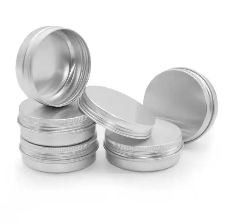 Custom 100ml round Aluminium Metal Candle Pomade Soap Tin Can for Lipstick Screw Cap Packaging with Secure Seal