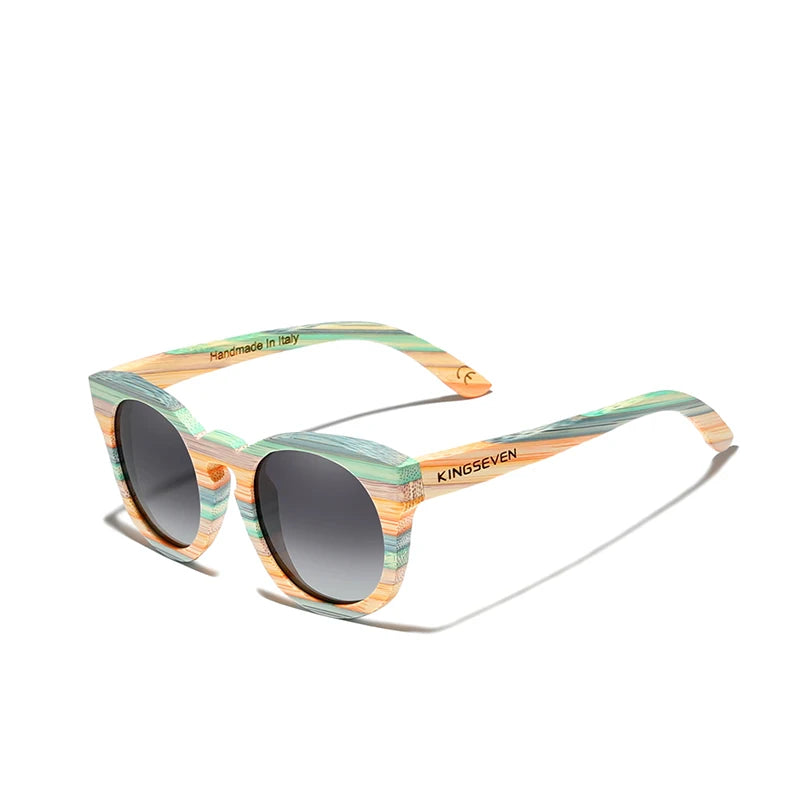For for Unisex Handmade Natural Wood Square Sunglasses Polarized Full Frame Eyewear UV400 Protection Polycarbonate Lenses